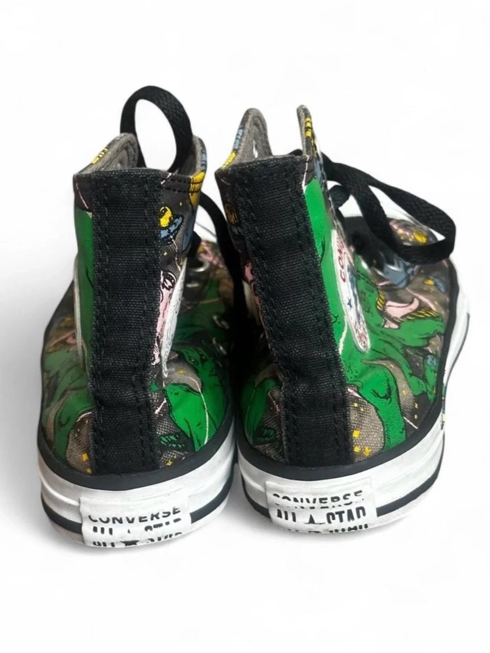 Converse Dinoverse Hi T-Rex High Top Shoes Sneakers Green Junior Size 2